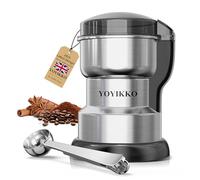 Electric Coffee Grinder 300W, Adjustable Grind, Espresso/Drip/Pour. Coffee Grinder for Coffee, Spices, and Other Foods (silvery150)