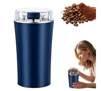 Electric Coffee Grinder, 300W Household Superfine Grinder for Spices, Nuts & Grains, Portable Multi-Function Miller with One-Touch Operation & Cleaning Brush for Home Kitchen (Blue)
