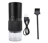 Electric Coffee Grinder Automatic Rechargeable Quiet Portable Coffee Grinding Machine with Adjustable Settings for Home Travel (Black)