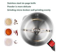 Electric Coffee Grinder Food Processor 500W Wet & Dry Grinder Coffee Mill Stainless Steel Jar & Blades for Coffee Spice Spices Chutney 2 Speed Pulse - Detachable Bowl 600ML Capacity,Green