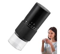 Electric Coffee Grinder for Beans | Coffee Maker Grinder Adjustable | Noise Reduction for Kitchen, Rechargeable Maker, Portable for Family Friends