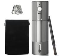 Electric Coffee Grinder Portable Conical Burr Coffee Grinder with 45 Adjustable Settings, Cordless Coffee Burr Grinder for Espresso, Home, Travel, Camping, Office (Silver)