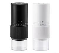 Electric Coffee Grinder Portable Rechargeable with 30 Gears Adjustable Burr Mill for Beans Spices Home Travel Black(Black)