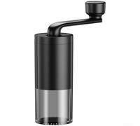 Electric Coffee Grinder Portable USB Rechargeable Burr Mill Adjustable Fine Spice Nut Grinder for Home Office Travel Use Black(Black)