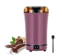 Electric Coffee Grinder with Cleaning Brush, Capacity Coffee Grinders, Electric Safety Lock Fine Spice Grinders with Stainless Steel Blades for Coffee Seed Bean Nuts Herb Pepper & Grain (Purple)