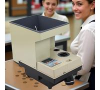 Electric Coin Sorter and Wrapper Machine, High-Speed 1500 Coins/Minute Sorting, 3000 Coins Capacity, for Efficient Coin Counting and Organizing