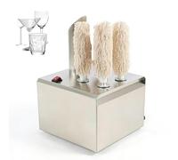 Electric Commercial Glass Polisher Machine, Wine Glass Cleaner, Stainless Steel Automatic Glassware Dryer with 3/5/8 Brush Heads, 300-660 Glasses/Hour, for Restaurant, Bar, Hotel