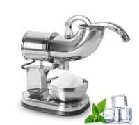 Electric Commercial Ice Shaver Machine - Dual Stainless Steel Blades Snow Cone Maker, Ideal for Restaurants, Bars & Canteens