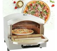 Electric Commercial Pizza Oven,Stainless Steel Countertop for Home and Restaurant,30 cm Single Layer,360° Uniform Heating,with Temperature Detector and Viewfinder