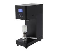 Electric Commercial Tin Can Sealing Machine, 70W Automatic Cup Sealer Machine for Drinks with Counter for 2.24 inch Dia. & Max 7.08inch Height PET Aluminum Cans(Black-for 2.17" Dia. Cans)