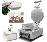 Electric Communion Bread Maker with Cutter, Stainless Steel Baking Machine, Adjustable 50-300°C, 360° Even Baking for Church