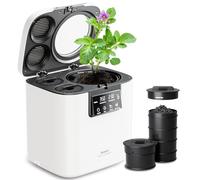 Electric Composter for Kitchen, Smart Compost Bin with Viewing Window Indoor Outdoor/Odorless/Low Noise/Auto-Cleaning, Compost Machine, Turn Food Waste into Fertilizer for Garden, Gift