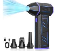 Electric Compressed Air Duster - Cortify 130,000 RPM High-Power Air Blower, Rechargeable 3-Speed Mini Handheld Dust Blower for PC, Keyboard, Electronics, Car and Home Cleaning