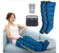 Electric Compression Boots for Lymphatic Drainage, Air Compression Leg Massager, Compression Boots for Legs, Lipedema Legs Treatment, Restless Leg Syndrome Relief (Blue, 2legs)