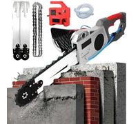 Electric Concrete Chain Saw, 5800W Handheld Wall Cutter with Water Cooling, Wet Dust Reduction, Includes 2 Diamond Chains and 2 Guide Plates for Concrete and Granite Cutting