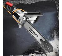 Electric Concrete Chain Saw, 8900W Wet Water Supply Dust Removal Handheld Wall Groove Machine, Speed 7280RPM, Diamond Chain,for Red Brick, Concrete, Granite, Steel, Stone,Cutting Depth 350mm