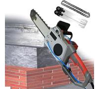 Electric Concrete Chain Saw Bundle with Diamond Chains & Guidebar, Handheld Wall Cutter for Granite and Reinforced Concrete