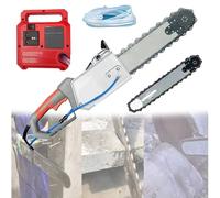 Electric Concrete Chain Saw, Diamond Chain Wall Cutter with Water Fed Dust Suppression, Suitable for Granite, Concrete, Marble, and Rebar