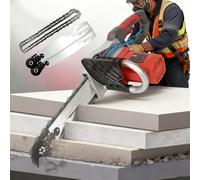 Electric Concrete Chain Saw, Diamond Wall Cutter with Water Fed Dust Suppression, Includes 2 Chains & 2 Guide Bars for Granite & Reinforced Concrete, 35cm Depth