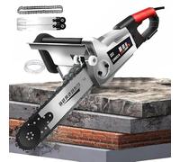 Electric Concrete Chain Saw, Handheld Brush Chainsaw, Diamond Chain Wall Cutter for Granite and Reinforced Concrete, Cutting Depth 13.7in/18.9in