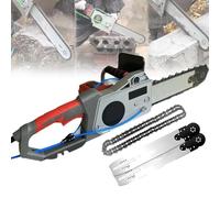Electric Concrete Chain Saw, Handheld Brushless Design, Diamond Chain Wall Cutter with Water Fed Dust Suppression, Dual Chains and Guide Bars for Granite and Reinforced Concrete