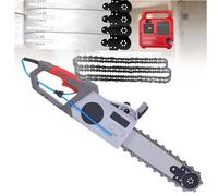 Electric Concrete Chain Saw, Handheld Concrete Chainsaw Wall Cutter 6800w 6000 RPM, 360° No-Dead-Angle Cutting 14 in (35 Cm) Depth for Stone Limestone, an-ti-Slip Ergonomic Grip(4+4,350mm)