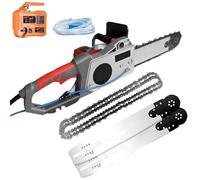Electric Concrete Chain Saw, Handheld Wall Cutter with Anti-Vibration Handle & Dust Suppression, for Granite and Reinforced Concrete, 35CM Cutting Depth