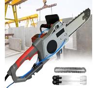 Electric Concrete Chain Saw, Handheld Wall Cutting Machine for Granite and Marble, Industrial Concrete Cutting Equipment with Chains and Guide Bars