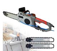 Electric Concrete Chain Saw, Handheld Wall Cutting Machine for Granite, Concrete, Marble, Industrial Equipment with 2 Chains, 2 Guide Bars,