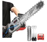Electric Concrete Chain Saw, Handheld Wall Cutting Machine for Granite, Marble, Industrial Cutting Tool with 2 Chains and Guide Bar