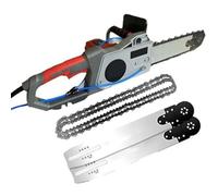 Electric Concrete Chain Saw with Water Fed Dust Suppression, Diamond Chain Wall Cutter for Granite and Reinforced Concrete, Handheld for Efficient Cutting