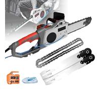 Electric Concrete Chainsaw, 13.8/18.9 in Handheld Brushless Design with Diamond Chain, Water Fed Dust Suppression, Includes 2 Chains and 2 Guide Bars for Granite and Reinforced Concrete