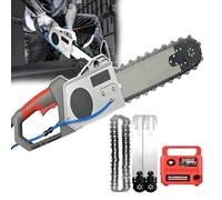 Electric Concrete Chainsaw 5800W Handheld Wall Cutter with 2 Chains, 2 Guide Bars and Water Fed Dust Suppression for Granite Reinforced Concrete