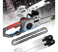 Electric Concrete Chainsaw for Cutting Brick, Cement, Granite & Reinforced Concrete - Includes 2 Chains, Guide, Water Pump for Wet Dust Removal, Depth 35cm