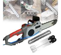 Electric Concrete Chainsaw - Handheld Wall Cutter with Diamond Chain, Water Supply, and Dust Suppression for Steel Bar Slotting, Marble, and Brick