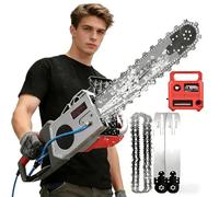Electric Concrete Chainsaw Wall Cutter with Chains and Guide Bar for Reinforced Concrete and Red Brick Walls, Cutting Depth 35cm, Heavy-Duty Tool