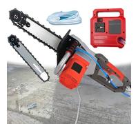 Electric Concrete Chainsaw with Diamond Chain and Water Fed Dust Suppression - Ideal for Wall Chasing and Cutting with Depth Options