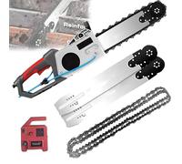 Electric Concrete Chainsaw with Water Fed Dust Suppression, Brushless Motor, Diamond Chain for Granite and Reinforced Concrete Cutting