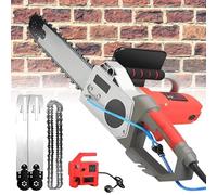 Electric Concrete Cutter Chainsaw, Handheld Wall Cutter with Water Pump, Diamond Chain, Guide Bar, Full Copper Motor, Powerful 5800W/6500W Performance
