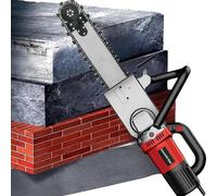 Electric Concrete Cutter Saw 350mm/480mm Cutting Depth, Chainsaw Tile Wet Wall Slotting Machine,with 2 Chains/2 Guide Bar(480)