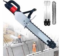 Electric Concrete Cutter Saw, Wall Slotting Machine,with 2 Chains/2 Guide Bar,8800W,Wall Cutting Machine 350mm/480mm Cutting Depth,Concrete Chainsaw Tile Wet Saw