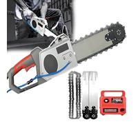 Electric Concrete Cutting Chainsaw, Handheld Wall Cutting Machine, 13In/18In Diamond Chain Saw with Wet Water Supply & Dust Suppression