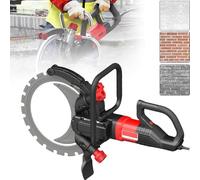 Electric Concrete Cutting Machine with Water Fed Dust Suppression, 290mm Cutting Depth, 3000rpm Brushless Motor, Includes Water Line and Blades