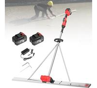 Electric Concrete Finishing Tool, Power Screed with 59" Blade Bull Float Finisher Set, Lithium Battery Concrete Trowel, Includes 2 Batteries
