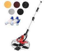 Electric Concrete Floor Polisher 900W, 4 Blades, 6 Speed Adjustment, LED Lighting for Efficient Concrete Flooring and Finishing, Durable Power Screed Tool