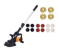 Electric Concrete Grinder 3800W, 4-Heads Polishing Machine with 6 Speed Adjustable, Multiple Grinding Discs and Extension Rod for Metal Descaling