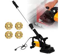 Electric Concrete Grinder, 4 Head Concrete Grinder with 3 Grinding Discs, Handheld Drywall Sander, Adjustable 6 Speed, for Cement, Tile, Marble, Granite
