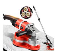 Electric Concrete Grinder and Floor Polisher, 3 Head with 4 Grinding Discs for Concrete, Cement, Marble and Granite Surfaces