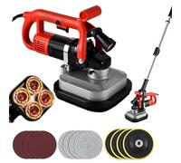 Electric Concrete Grinder and Polisher with LED Light, 6-Speed Control for Wall and Floor Surfaces