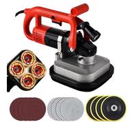 Electric Concrete Grinder and Polisher with LED Light and 6-Speed Control, for Floor and Wall Surface Preparation on Cement, Marble, and Granite